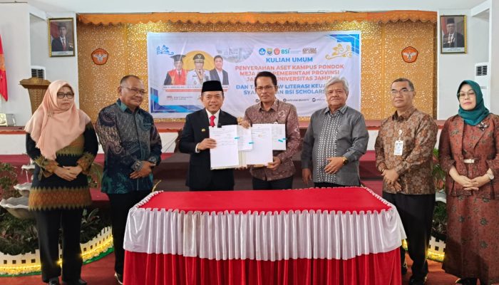 Al Haris Gubernur Jambi Resmi Serahkan Aset Kampus Pondok Meja ke Unja