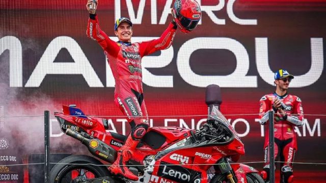 Pembalap Ducati Lenovo Team Marc Marquez Juara Grand Prix Belanda di Sirkuit Assen 1