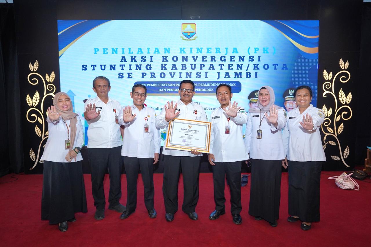 Kota Jambi Raih Penghargaan Penurunan Stunting Terbaik Tingkat Provinsi Jambi, Bukti Nyata Komitmen Bangun Generasi Sehat