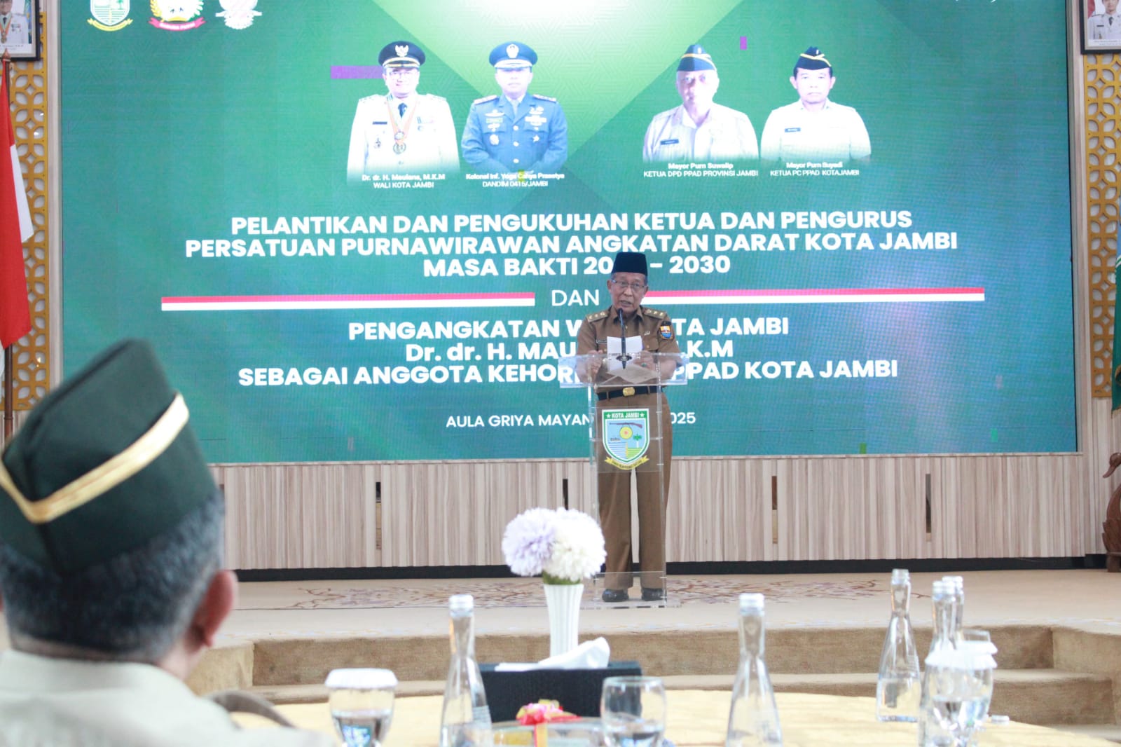Hadiri Pelantikan Persatuan Purnawirawan Angkatan Darat, Wagub Sani Tekankan Menjaga Keutuhan NKRI