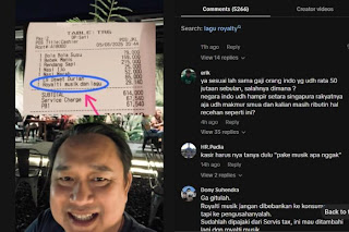 Struk Makan Pelanggan di Resto Diduga Kena Biaya Royalti Musik Rp29 Ribu