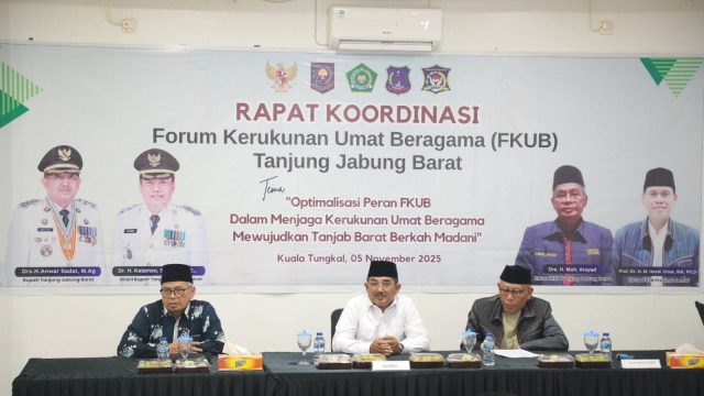 Bupati Anwar Sadat Buka Rakor FKUB Tanjab Barat Dorong Penguatan Kerukunan Umat Beragama