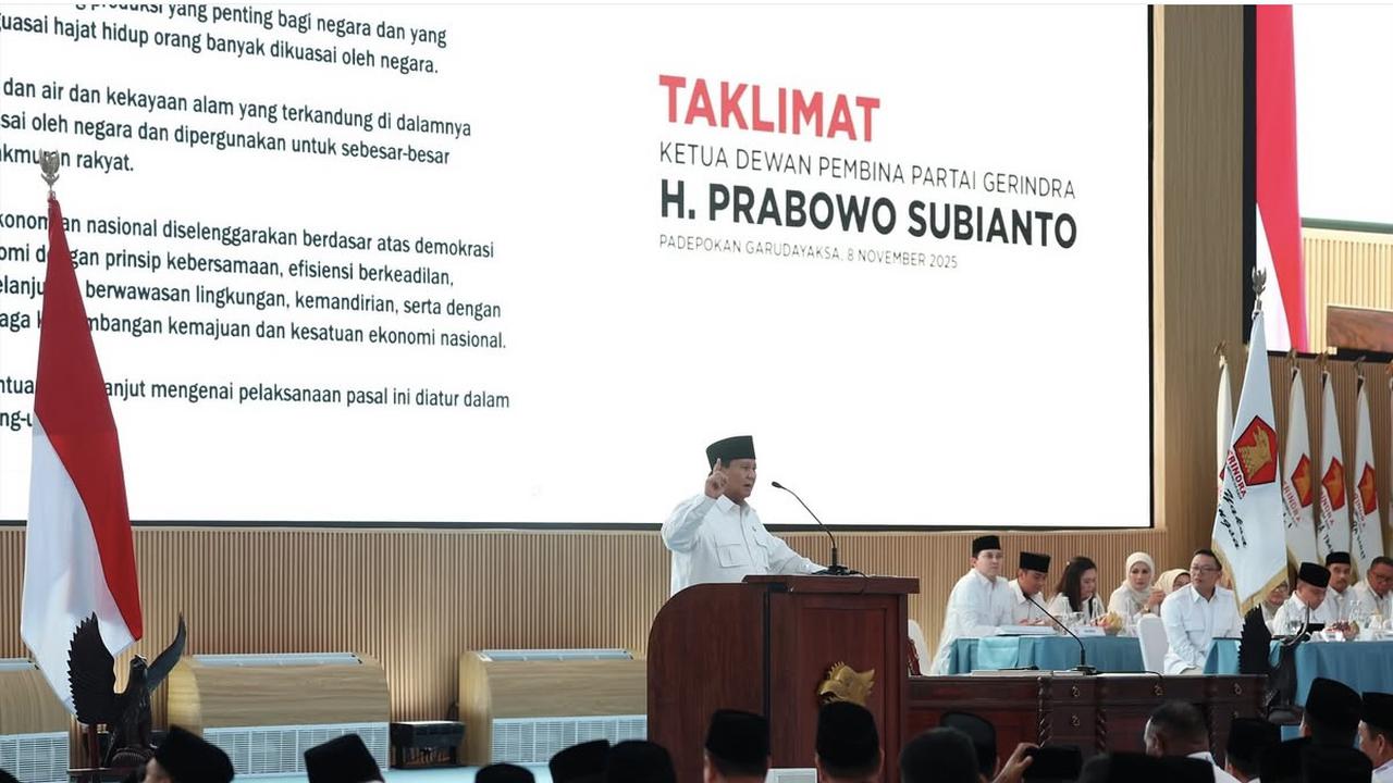 Prabowo Instruksikan Kader Gerindra Agar Kebijakan Harus Berpihak ke Rakyat
