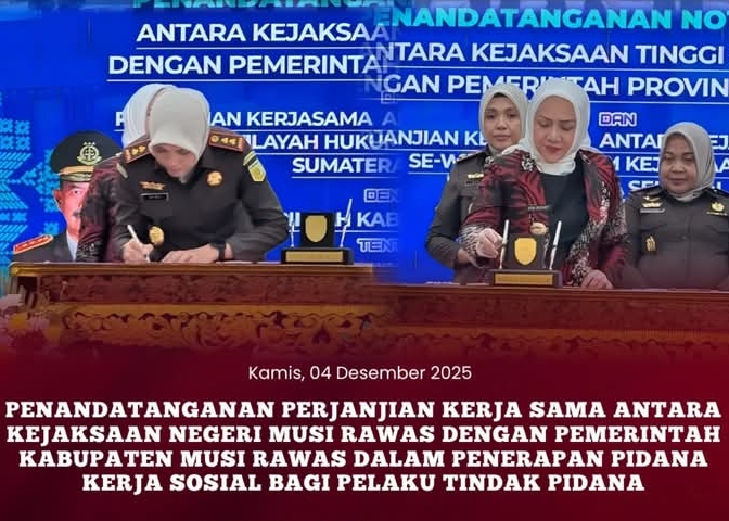 Kejari dan Bupati Musi Rawas  Tandatangani Nota Kesepahaman