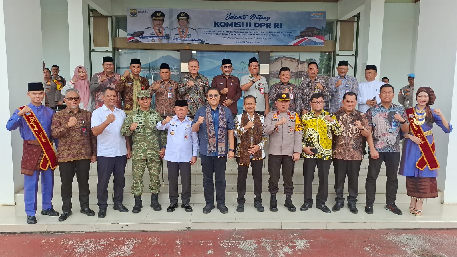 Danrem 042/Gapu Sambut Kunker Komisi II DPR RI di Jambi, Perkuat Sinergi mendukung situasi yang aman dan kondusif