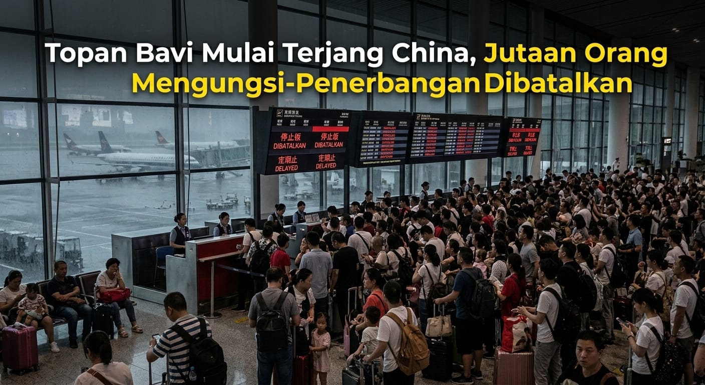 Topan Bavi Terjang Tiongkok Timur: 1,7 Juta Warga Dievakuasi, Ratusan Penerbangan Dibatalkan
