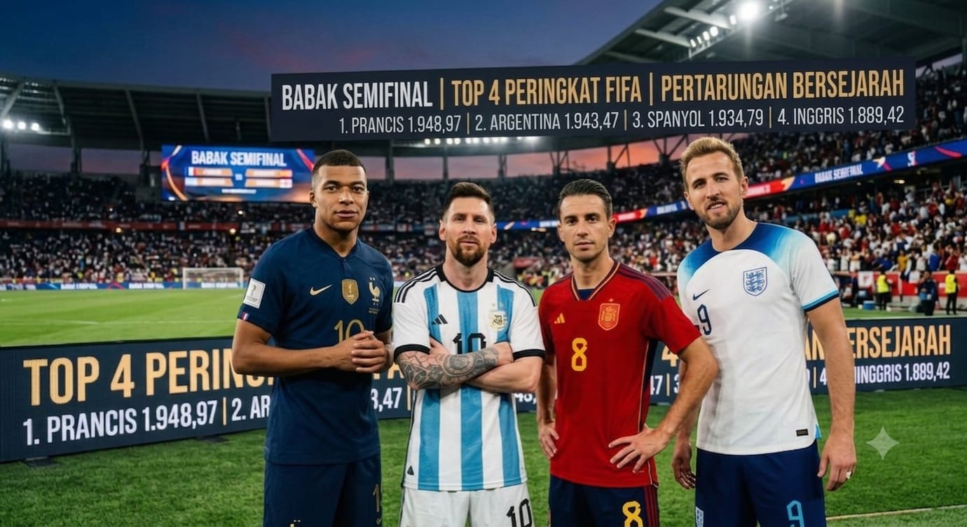 Pertarungan Bersejarah Tercipta di Piala Dunia 2026: Empat Penguasa Ranking FIFA Saling Jegal 