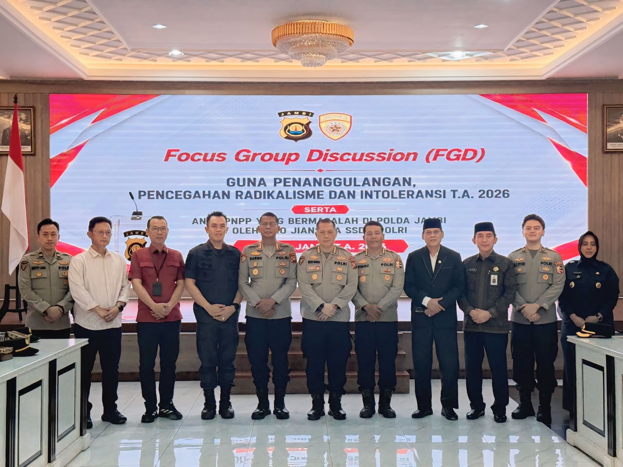 FKPT Provinsi Jambi Jadi Narasumber FGD Pencegahan Radikalisme dan Intoleransi di Polda Jambi