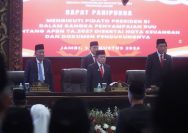 Gubernur Al Haris Bersama Forkopimda Jambi Ikuti Pidato Presiden RI dan Ketua DPR RI di Ruang Utama DPRD Provinsi