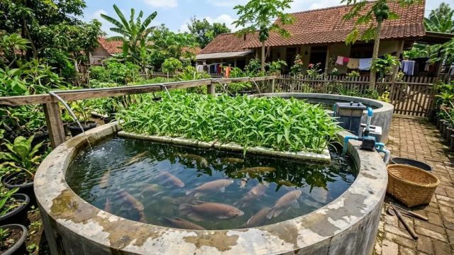 Budidaya Ikan Gurame dan Kangkung dengan Sistem Akuaponik, Hemat Lahan dan Air