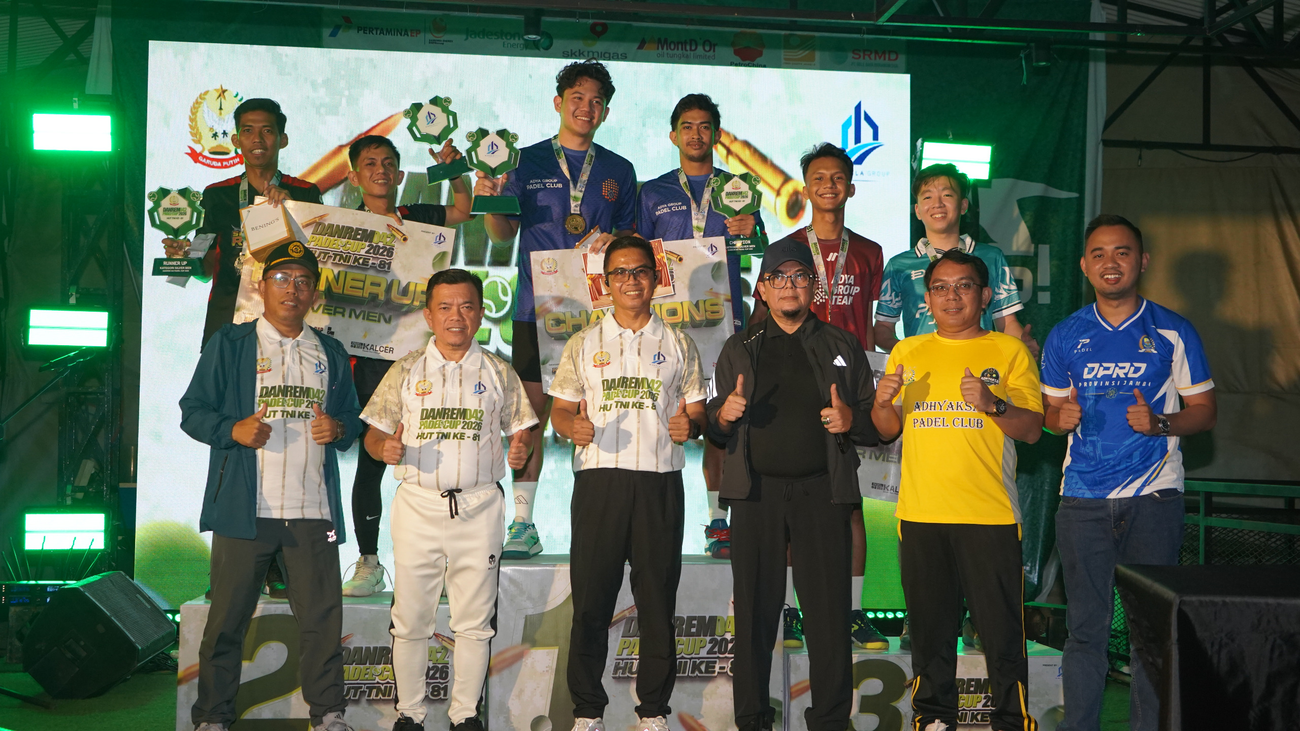 Gubernur Al Haris Tutup Danrem 042/Gapu Padel Cup 2026 Dalam Rangka HUT TNI Ke-81