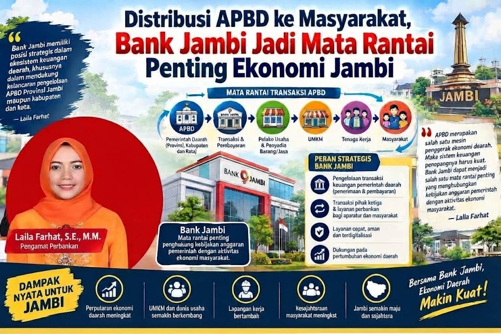 Distribusi APBD ke Masyarakat, Bank Jambi Jadi Mata Rantai Penting Ekonomi Jambi
