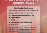Bank Jambi Kembali Beroperasional, Layanan ATM Sudah Bisa Digunakan