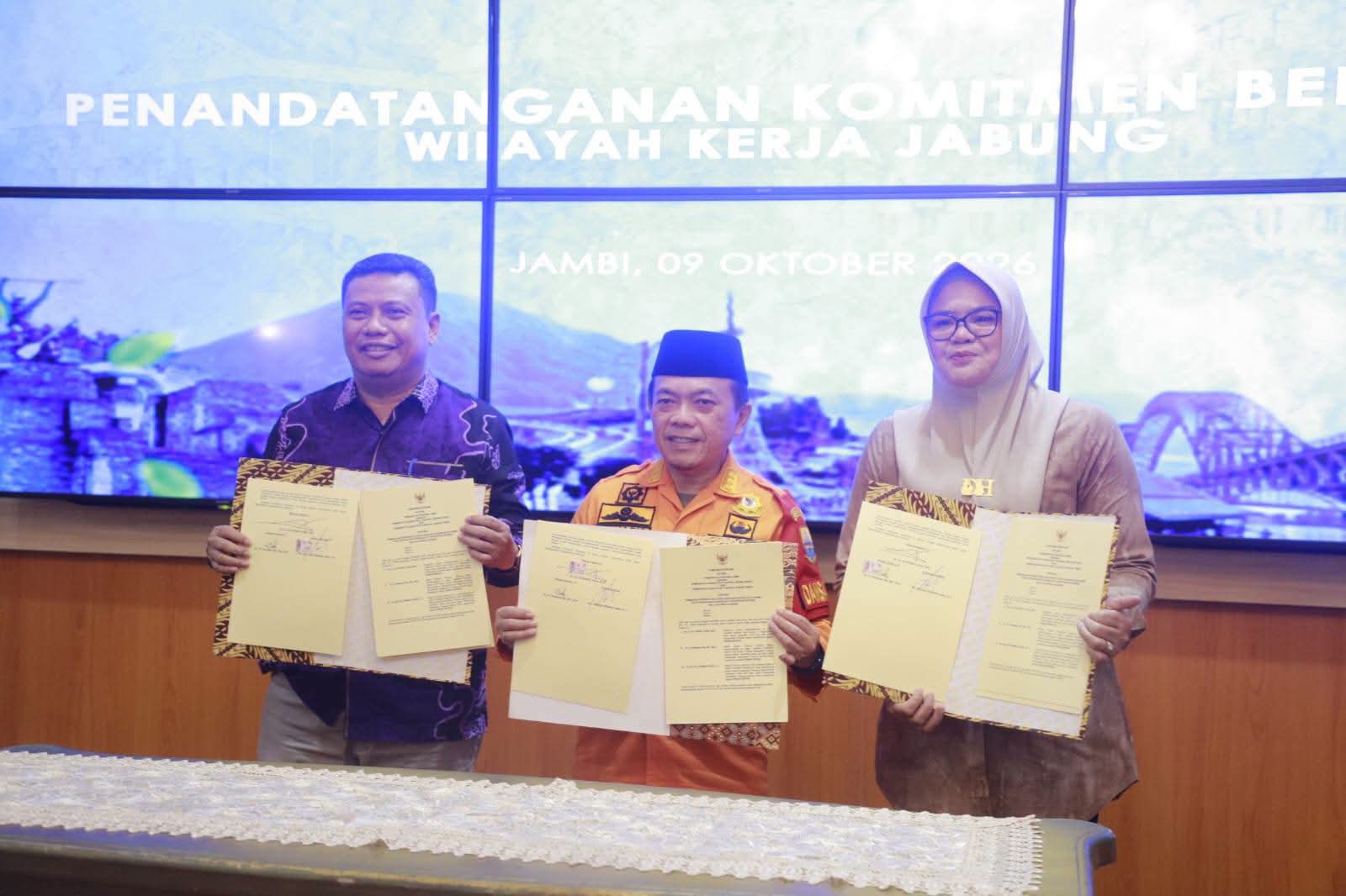 Wabup Katamso Teken Komitmen PI 7% WK Jabung, Dorong Optimalisasi Pendapatan Daerah dan Kepastian Batas Wilayah