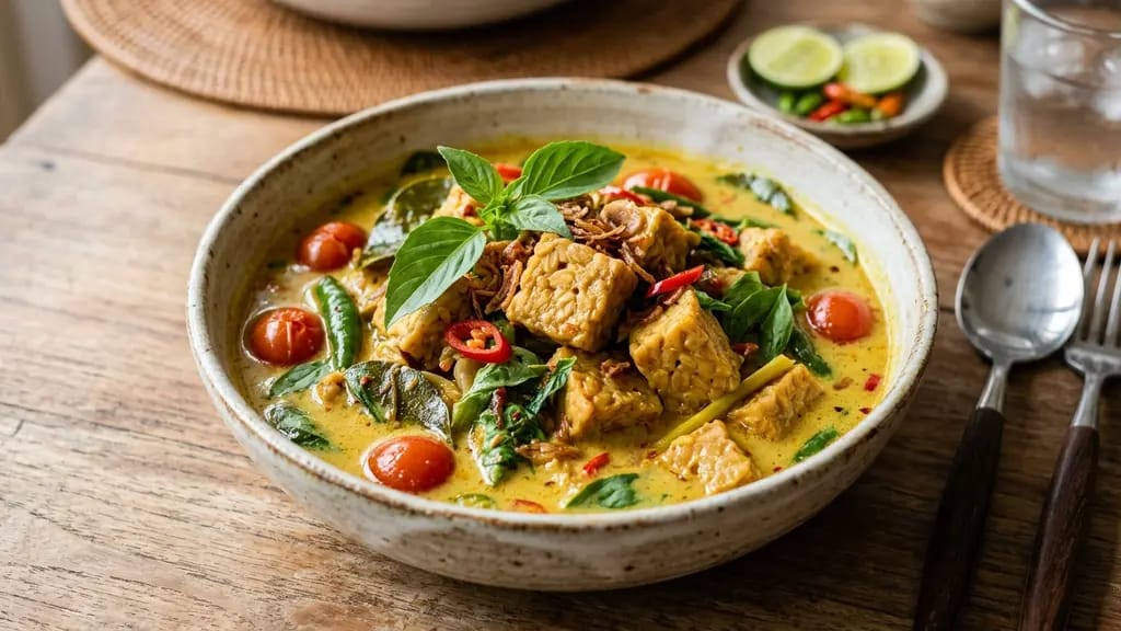 Resep Tempe Kuah Santan Kemangi, Gurih dan Harum, Cocok untuk Menu Makan Keluarga