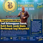 Penghargaan BIFA 2026 Jadi Kebanggaan Daerah, Bukti Bank Jambi Makin Berdampak bagi Masyarakat
