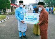 HUT Tebo ke-27, Bupati Tebo Serahkan Santunan BPJS untuk Alm Pemred Jambiprima.com!