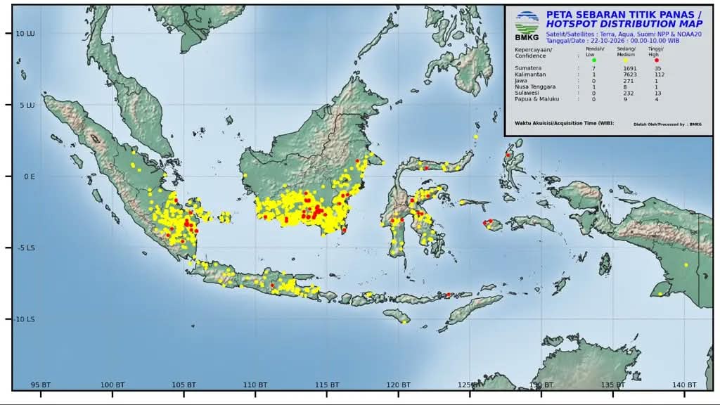 Kemenhut Pantau Titik Panas Karhutla di Enam Provinsi Prioritas, Sumsel hingga Riau Jadi Perhatian