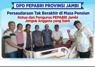 Persaudaraan Tak Berakhir di Masa Pensiun, Ketua dan Pengurus PEPABRI Jambi Jenguk Anggota yang Sakit