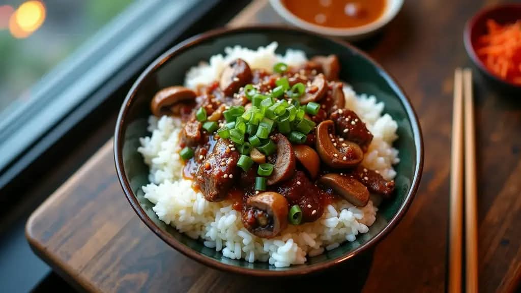Resep Rice Bowl Daging Jamur ala Jepang, Praktis Dibuat di Rumah dan Rasanya Menggugah Selera